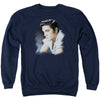 Elvis Presley - Blue Profile Adult Crewneck Sweatshirt