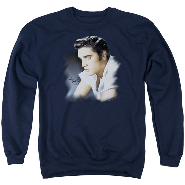 Elvis Presley - Blue Profile Adult Crewneck Sweatshirt