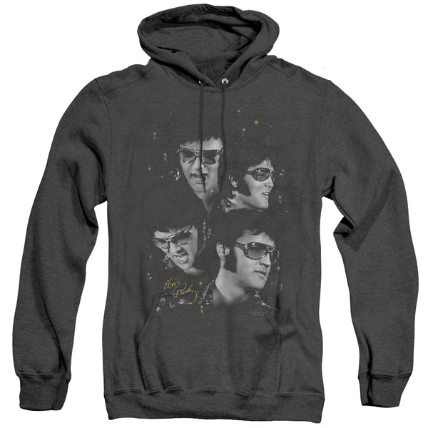 Elvis Presley - Faces Adult Heather Hoodie