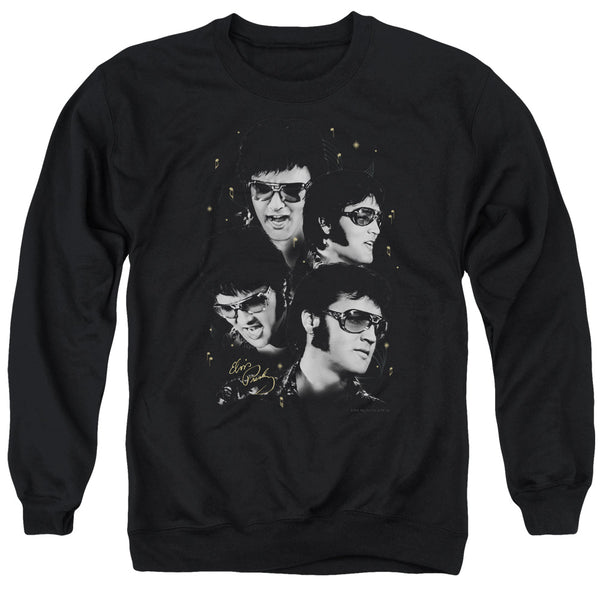 Elvis Presley - Faces Adult Crewneck Sweatshirt