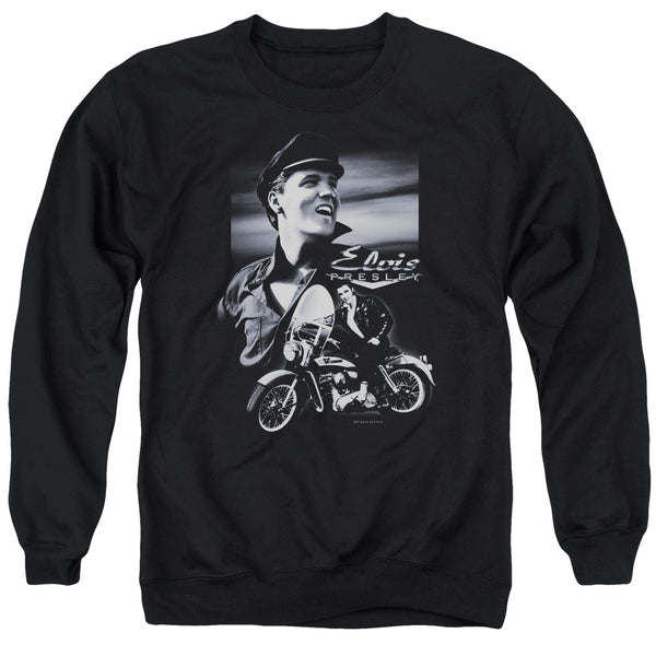 Elvis Presley - Motorcycle Adult Crewneck Sweatshirt