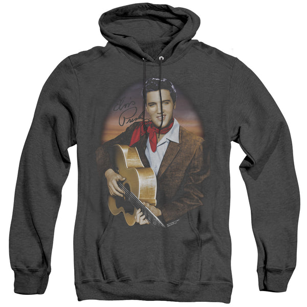 Elvis Presley - Red Scarf #2 Adult Heather Hoodie