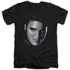 Elvis Presley - Big Face Adult Slim Fit V Neck Cotton