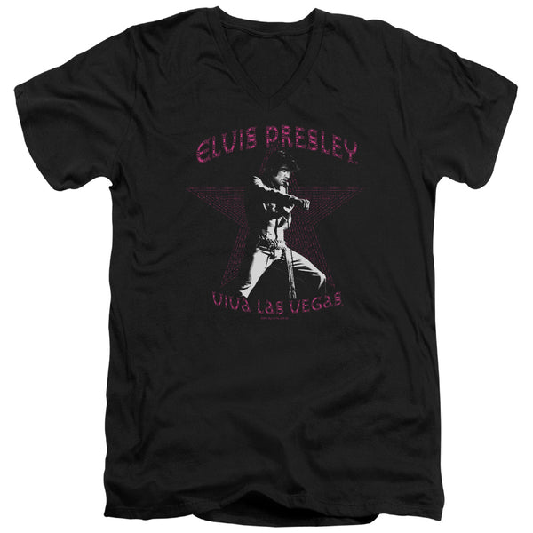 Elvis Presley - Viva Las Vegas Star Adult Slim Fit V Neck Cotton