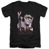 Elvis Presley - 70S Star Adult Slim Fit V Neck Cotton