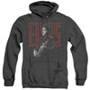 Elvis Presley - Red Guitarman Adult Heather Hoodie