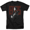 Elvis Presley - Red Guitarman Adult Regular Fit Short Sleeve