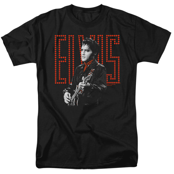 Elvis Presley - Red Guitarman Adult Regular Fit Short Sleeve