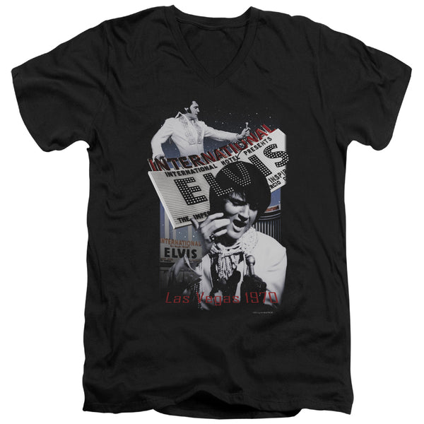 Elvis Presley - International Hotel Adult Slim Fit V Neck Cotton