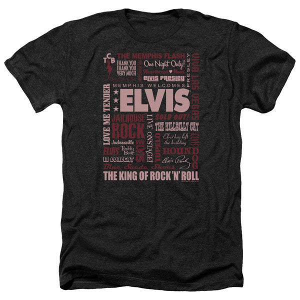 Elvis Presley - Whole Lotta Type Adult Regular Fit Heather Short Sleeve