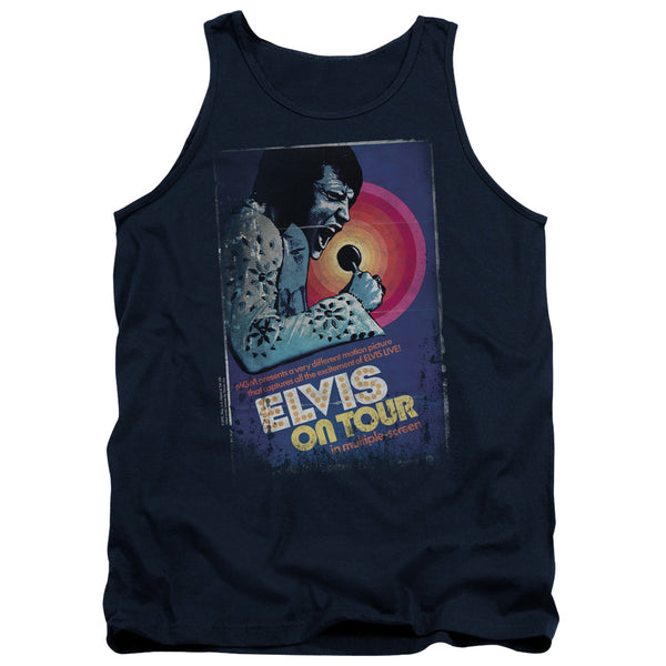 Elvis Presley - On Tour Poster Adult Tank Top