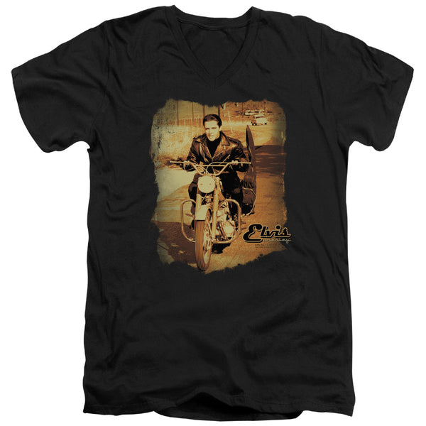 Elvis Presley - Hit The Road Adult Slim Fit V Neck Cotton