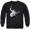 Elvis Presley - Black&White Guitarman Adult Crewneck Sweatshirt