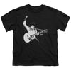 Elvis Presley - Black&White Guitarman Youth Short Sleeve