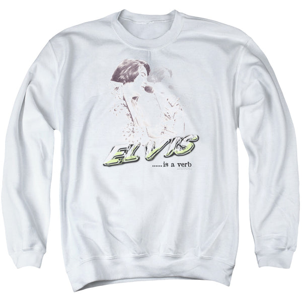 Elvis Presley - Elvis Is A Verb Adult Crewneck Sweatshirt