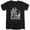 Elvis Presley - Rock N Roll Smoke Adult Slim Fit V Neck Cotton