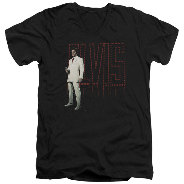 Elvis Presley - White Suit Adult Slim Fit V Neck Cotton