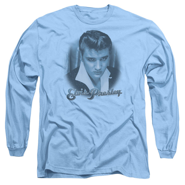 Elvis Presley - Blue Suede Fade Adult Long Sleeve