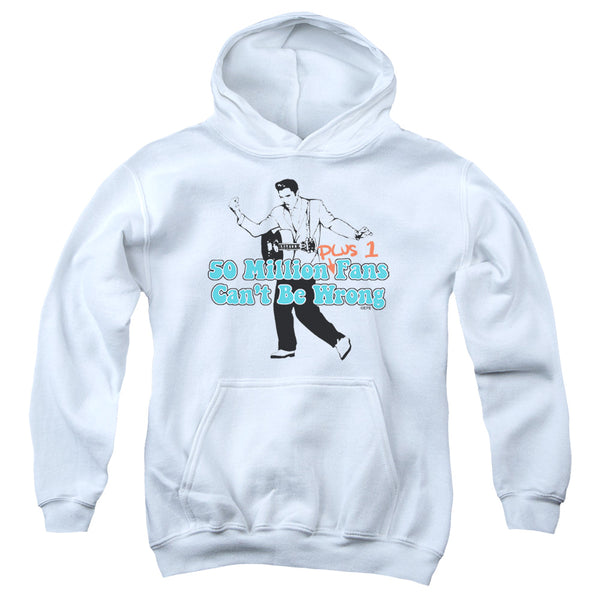 Elvis Presley - 50 Million Fans Plus 1 Youth Hooded Sweatshirt