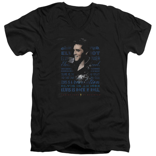 Elvis Presley - Icon Adult Slim Fit V Neck Cotton