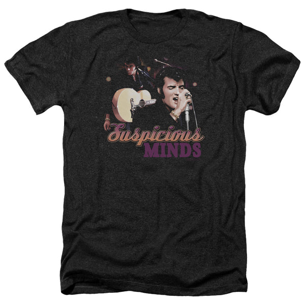 Elvis Presley - Suspicious Minds Adult Regular Fit Heather Short Sleeve