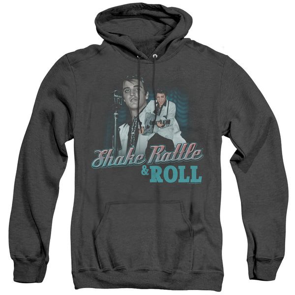 Elvis Presley - Shake Rattle & Roll Adult Heather Hoodie