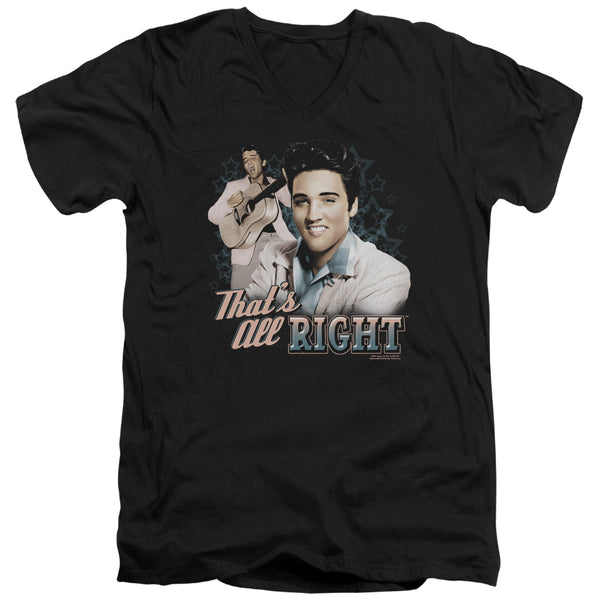 Elvis Presley - Thats All Right Adult Slim Fit V Neck Cotton
