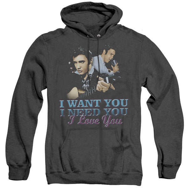 Elvis Presley - I Want You Adult Heather Hoodie