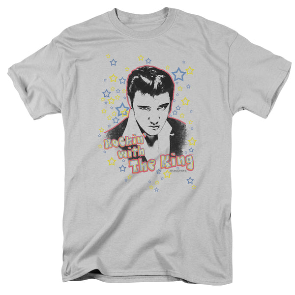Elvis Presley - Rockin With The King Adult Regular Fit Short Sleeve