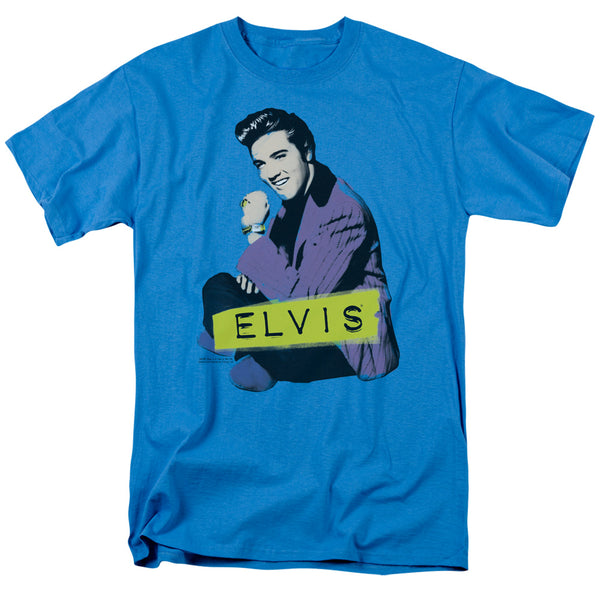 Elvis Presley - Sitting Adult Regular Fit Short Sleeve