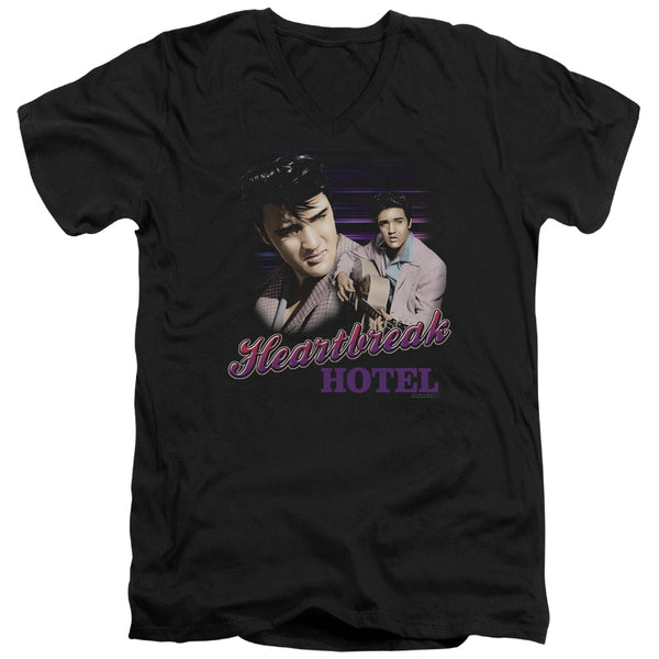 Elvis Presley - Heartbreak Hotel Adult Slim Fit V Neck Cotton