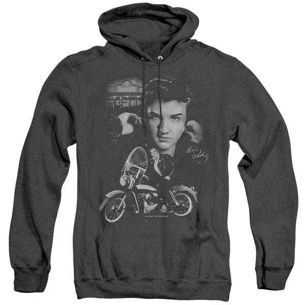 Elvis Presley - The King Rides Again Adult Heather Hoodie