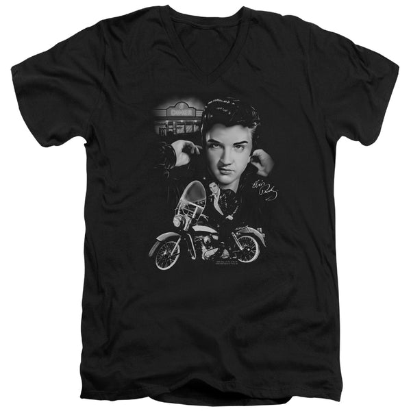 Elvis Presley - The King Rides Again Adult Slim Fit V Neck Cotton