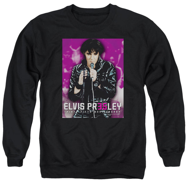 Elvis Presley - 35 Leather Adult Crewneck Sweatshirt
