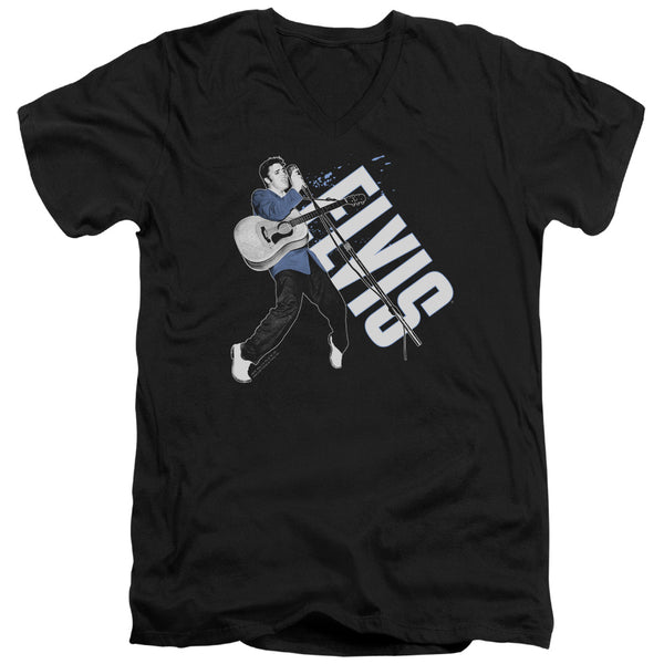 Elvis Presley - On His Toes Adult Slim Fit V Neck Cotton