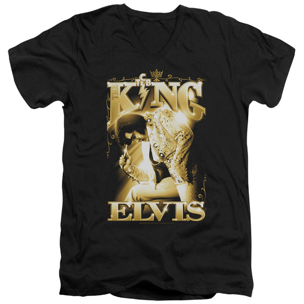 Elvis Presley - The King Adult Slim Fit V Neck Cotton
