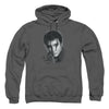 Elvis Presley - Grey Portrait Adult Pullover Hoodie