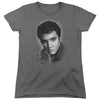 Elvis Presley - Grey Portrait Women's Short Sleeve