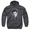 Elvis Presley - Grey Portrait Youth Hooded Sweatshirt