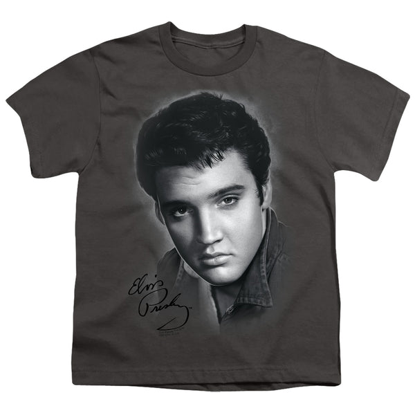 Elvis Presley - Grey Portrait Youth Short Sleeve