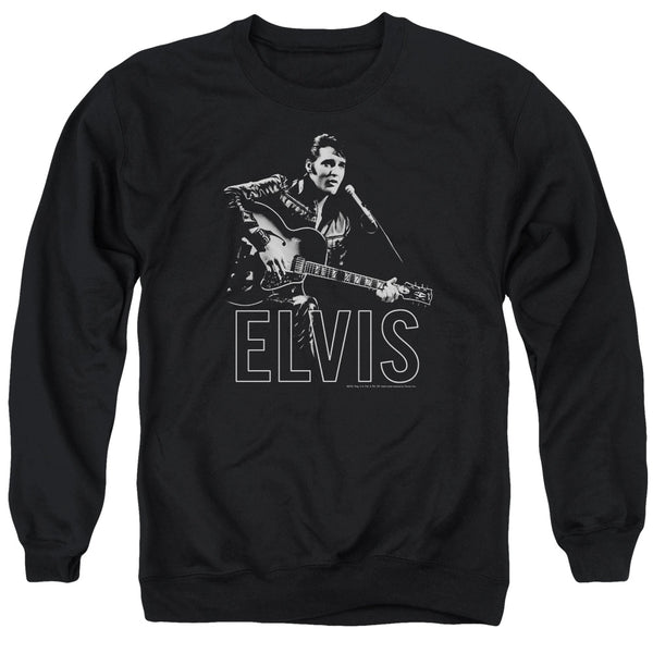 Elvis Presley - Guitar In Hand Adult Crewneck Sweatshirt