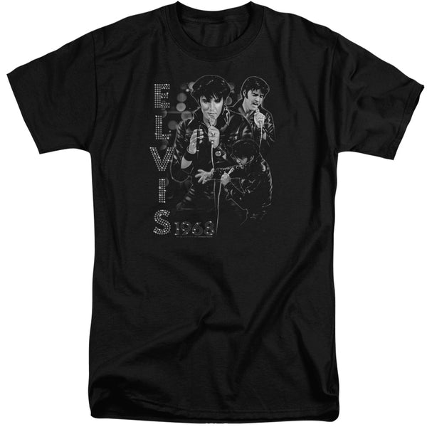 Elvis Presley - Leathered Adult Tall Fit Short Sleeve