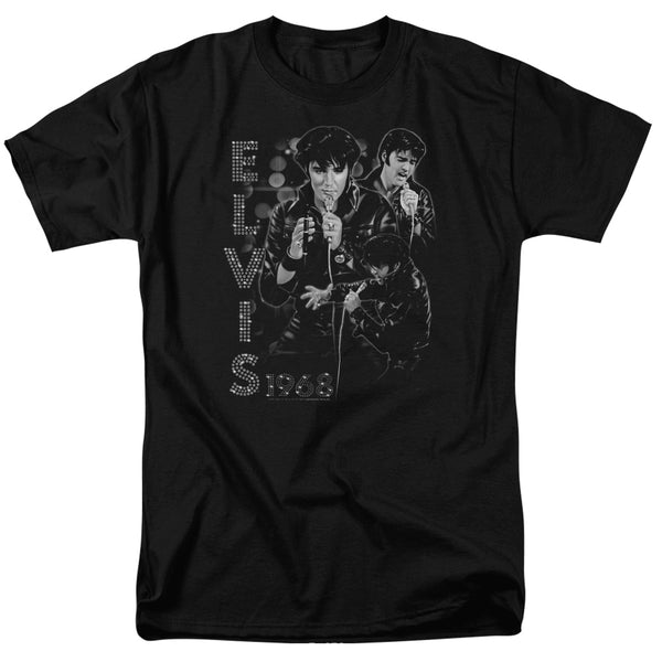Elvis Presley - Leathered Adult Regular Fit Short Sleeve