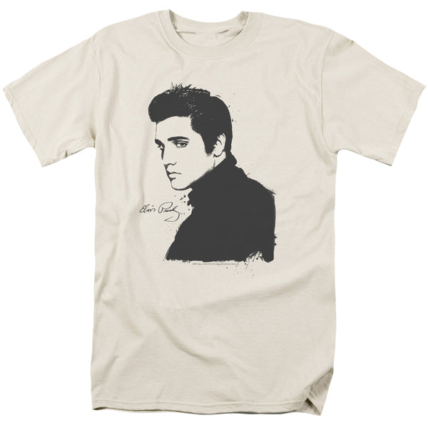 Elvis Presley - Black Paint Adult Regular Fit Short Sleeve