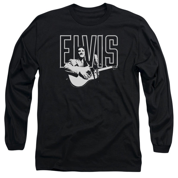 Elvis Presley - White Glow Adult Long Sleeve