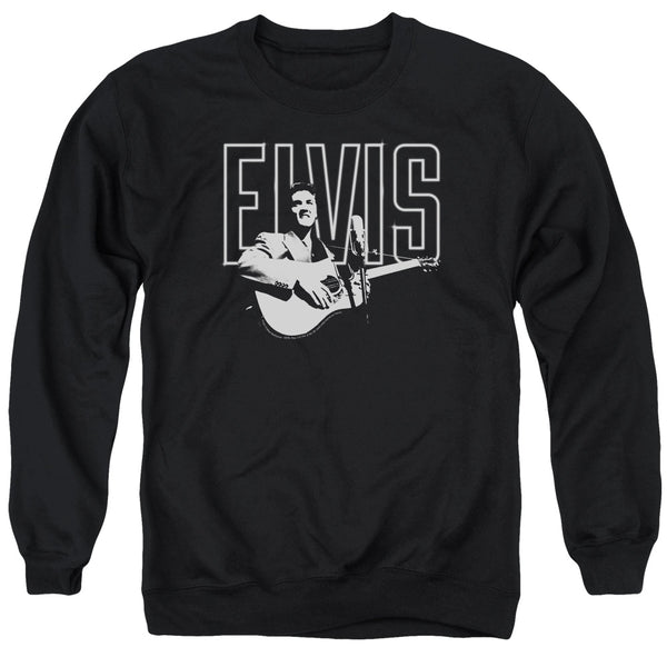 Elvis Presley - White Glow Adult Crewneck Sweatshirt