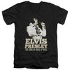 Elvis Presley - Golden Adult Slim Fit V Neck Cotton
