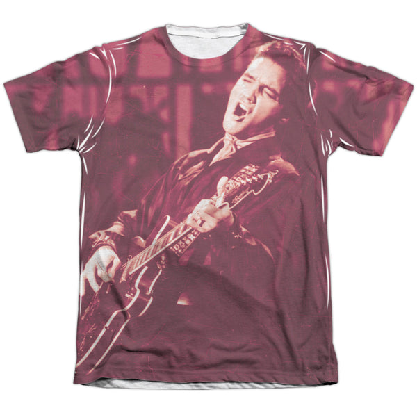 Elvis Presley - Scratched 68 Adult Regular Fit Short Sleeve 65 - 35 Poly - Cotton