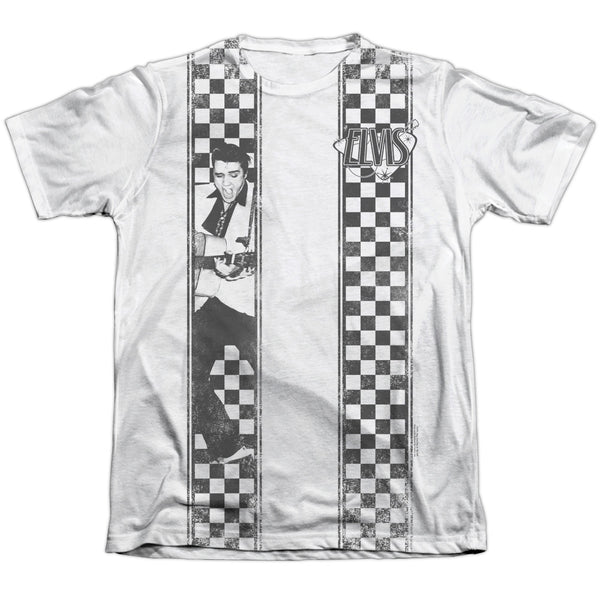 Elvis Presley - Checkered Bowling Shirt Adult Regular Fit Short Sleeve 65 - 35 Poly - Cotton