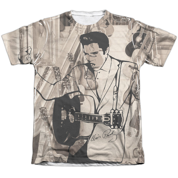 Elvis Presley - Guitarman Adult Regular Fit Short Sleeve 65 - 35 Poly - Cotton